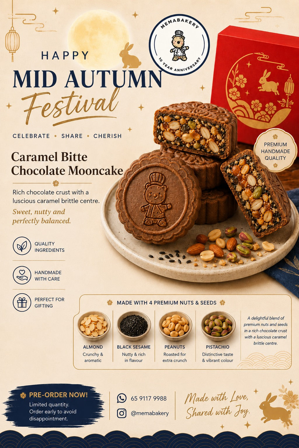 Caramel Bitte Mooncake